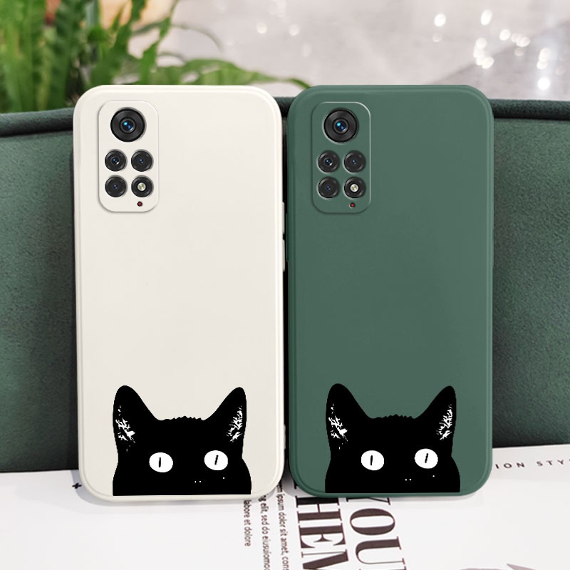 Ốp Điện Thoại Hình Mèo Đen Sáng Tạo Cho Xiaomi Redmi Note 11 11S 11T Pro Plus + 4G 5G