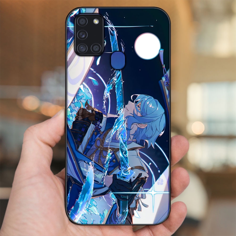 Ốp lưng Samsung A21S viền đen in hình Kamisato Ayato Genshin Impact