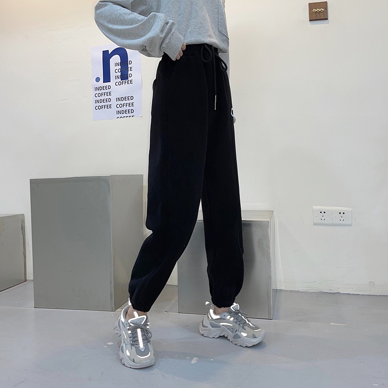 IELGY   Quần Thể Thao Mỏng In Chữ Phản Quang Phong Cách Hàn Quốc Cho Nữ