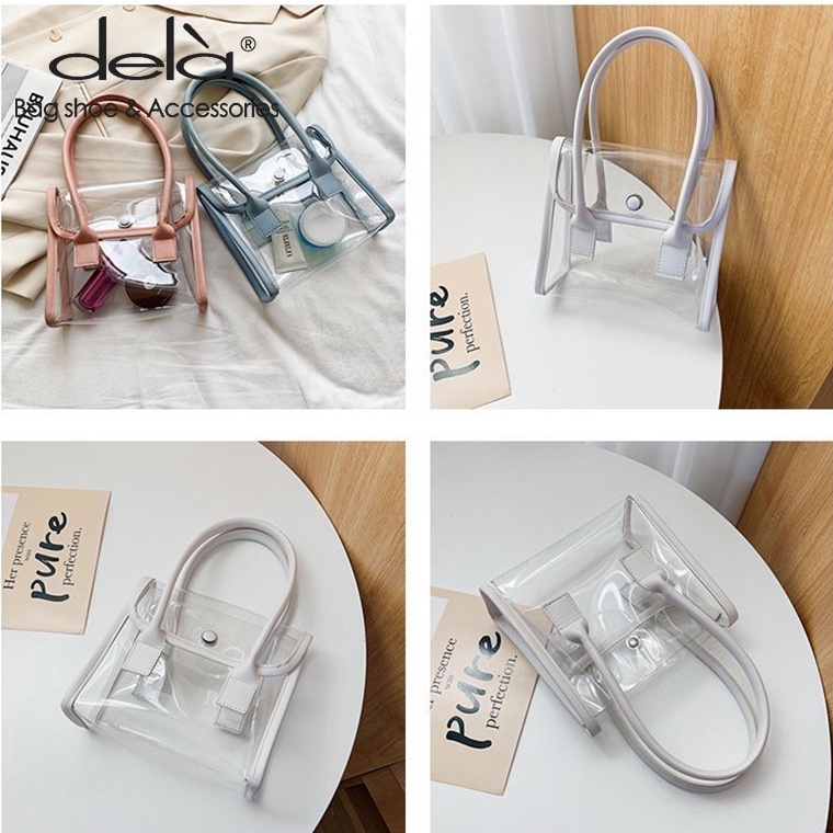 Dela Túi Xách Du Lịch Trong Suốt Thời Trang Mùa Hè Cá Tính