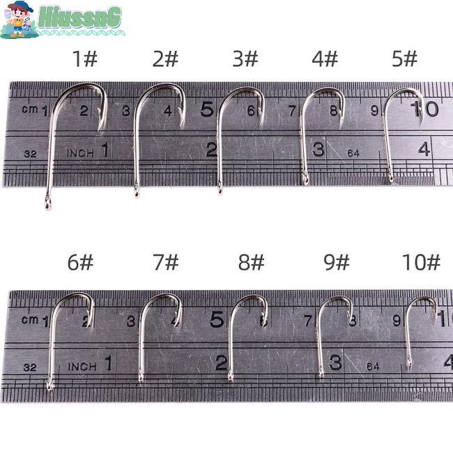 Hộp 100 Lưỡi Câu Cá Bằng Thép Carbon Cao Cấp