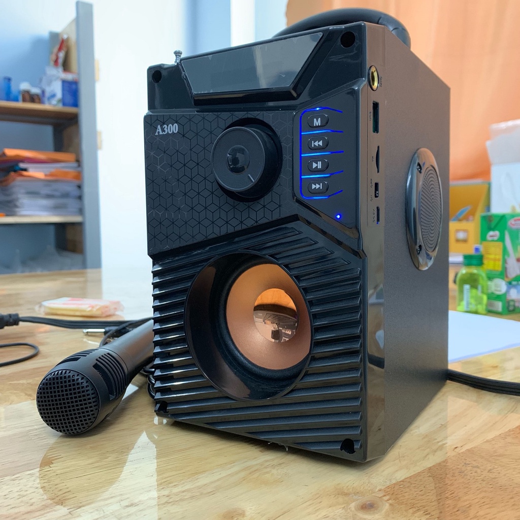 Loa bluetooth karaoke không dây Loa Kéo KAW K500 Phiên Bản Cao Cấp + Tặng Kèm Mic Bass mạnh, Pin Trâu - Bảo Hành Uy Tín