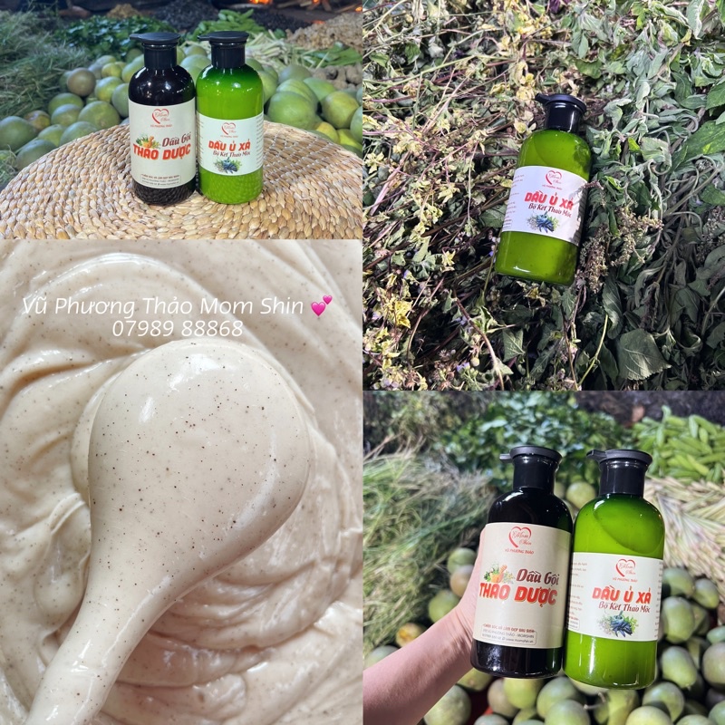 DẦU Ủ XẢ TÓC MOM SHIN 500ML | Bồ Kết Thảo Mộc | Tinh Chất Bưởi Dừa | Vũ Phương Thảo | Shop Mẹ Thảo | Ở Cữ Mẹ Shin Min