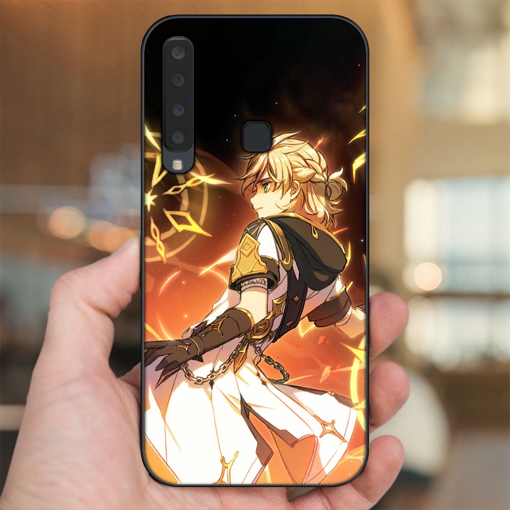 Ốp lưng Samsung A9 2018 viền đen in hình Albedo Genshin Impact