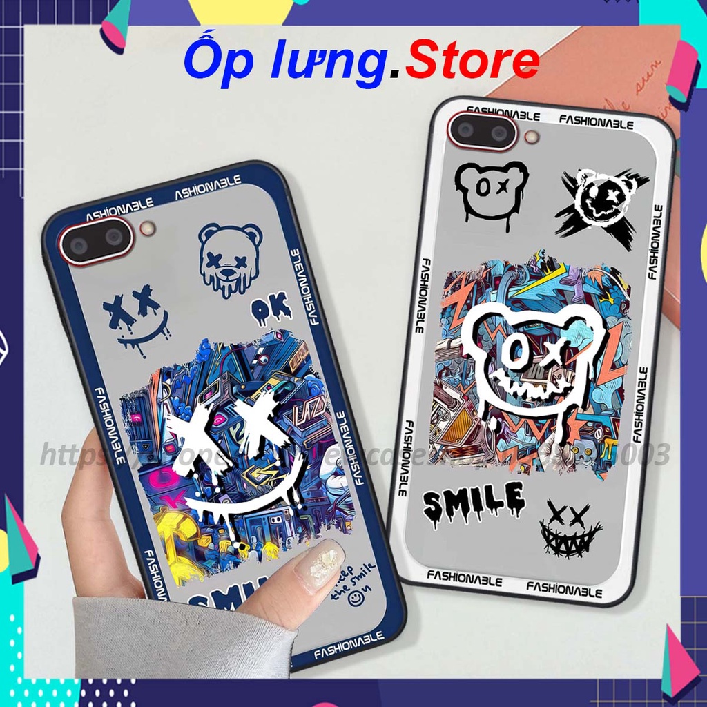Ốp Oppo A3S / A1k / Realme C1 / C2 in hình Bear Brick,K@ws,smile,...hot trend