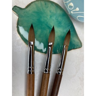 Cọ Đắp Bột Nail Kolinsky Germany Cán Gỗ 2 Màu