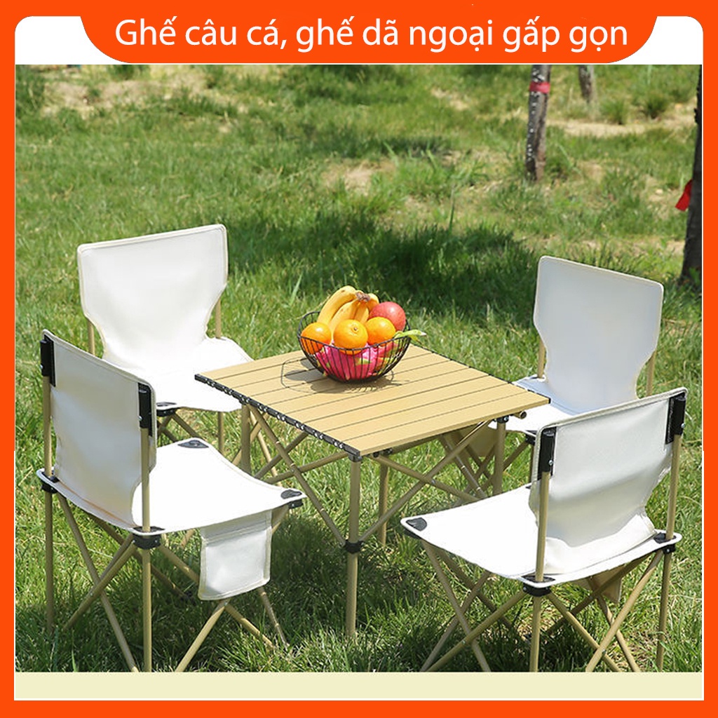 Ghế Câu Cá Gấp Gọn Lá Phong Ghế Gấp Inox, Ghế Xếp Giã Ngoại Giá Rẻ- Sweet camping