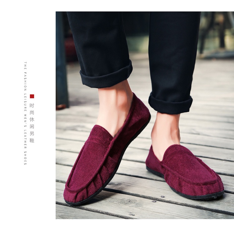 Giày Lười Vải Canvas Phong Cách Hàn Quốc Thời Trang Mùa Thu Cho Nam