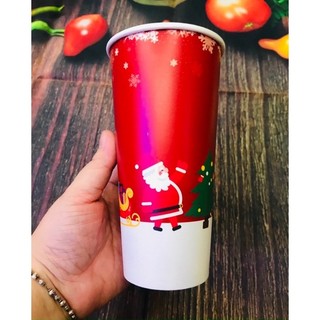 (Hàng sẵn)Combo 10 ly giấy Noel 700ml