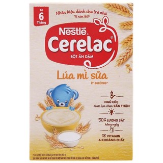 [HSD T4-2024] Bột Ăn Dặm Nestlé Cerelac Lúa Mì Sữa Hộp 200g (Từ 6 Tháng)