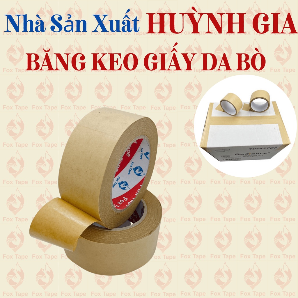Băng keo giấy nâu da bò trơn 24mm và 48mm