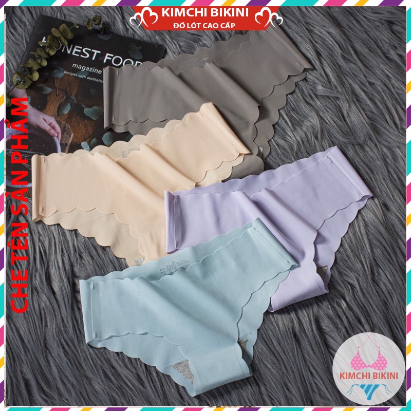 Set 10 quần nót nữ lụa đáy cotto cao cấp KIMCHIBIKINI Combo 10 quần nhỏ nữ đúc su thun lạnh không đường may QL015