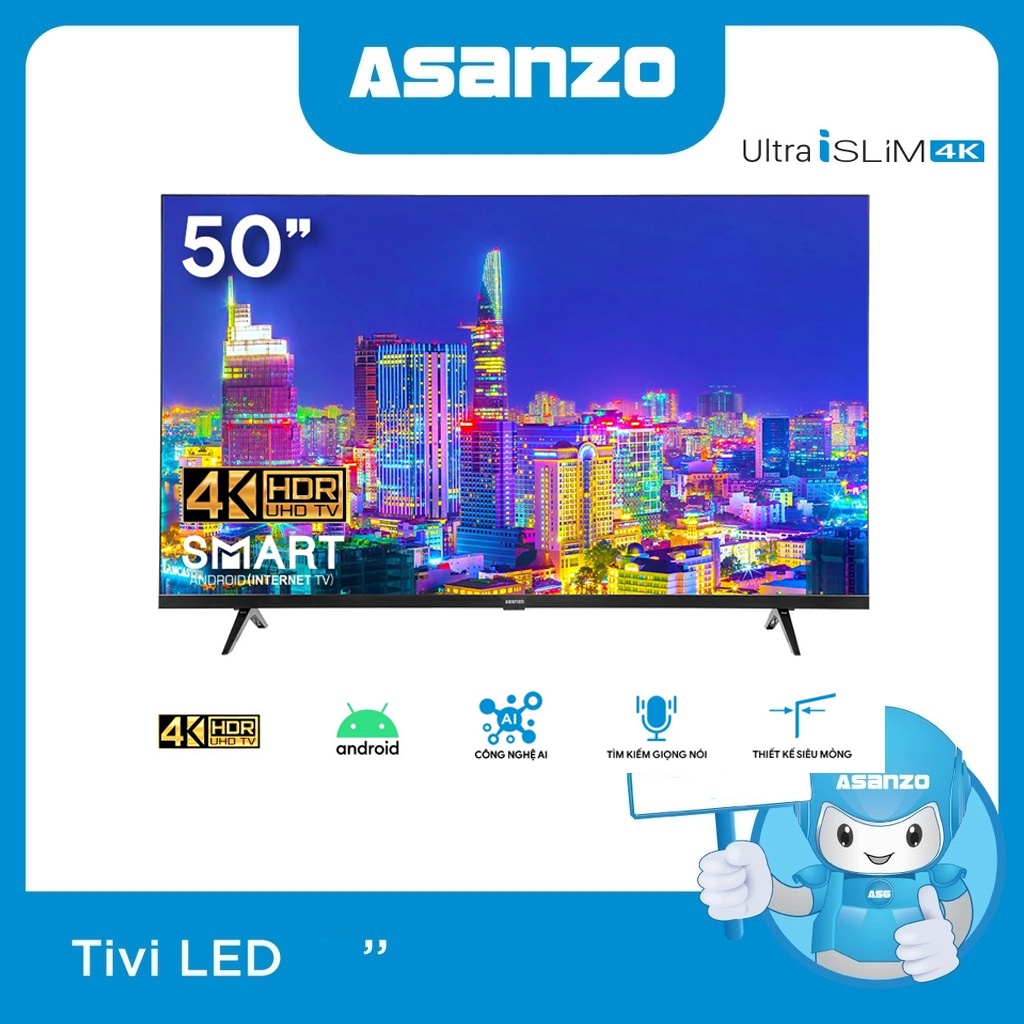 Tivi Asanzo SMART Ultra iSLIM 4K 50 Inch Model 50U72