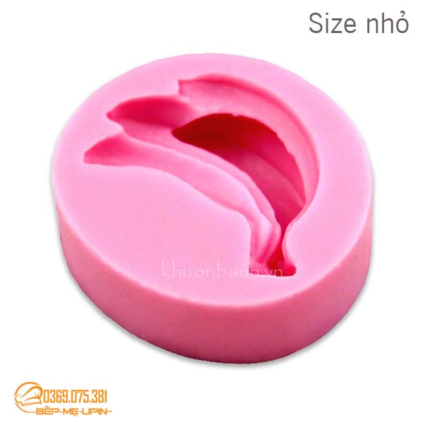 Khuôn silicon 4 quả chuối size nhỏ và to làm bánh đậu xanh rau câu bánh nướng nến sáp