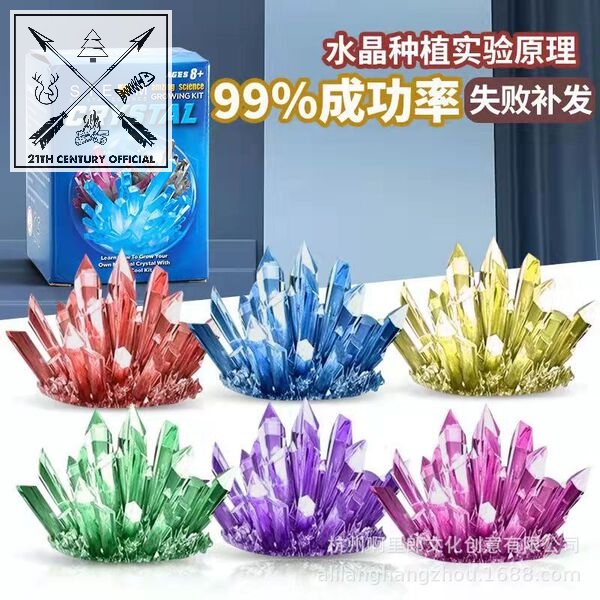 Combo Bộ Nuôi Tinh Thể 6 Màu 100g Đầy Đủ Dụng Cụ Và Phôi, Có Bán Lẻ Set Tinh Thể Full Hộp (Có Ảnh Thật)
