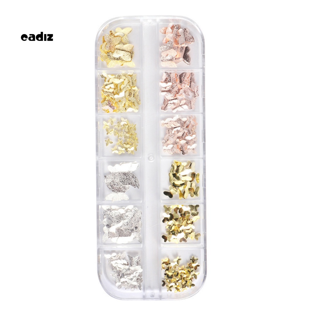 1 Hộp Phụ Kiện Trang Trí Móng Tay Hình Bướm 3D DIY