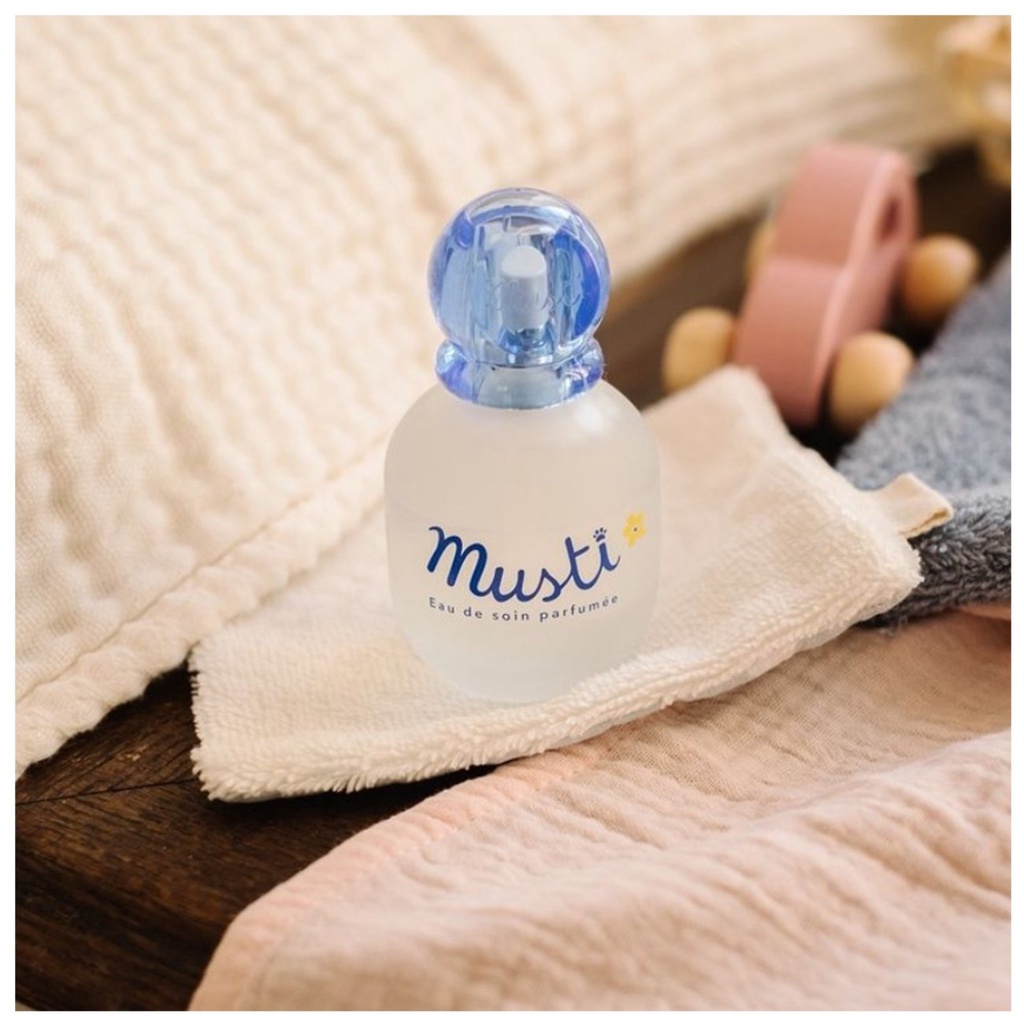Nước hoa cho bé 100% an toàn không cồn thành phần thực vật hữu cơ chính hãng - Mustela Musti Eau de Soin Perfume 50ml