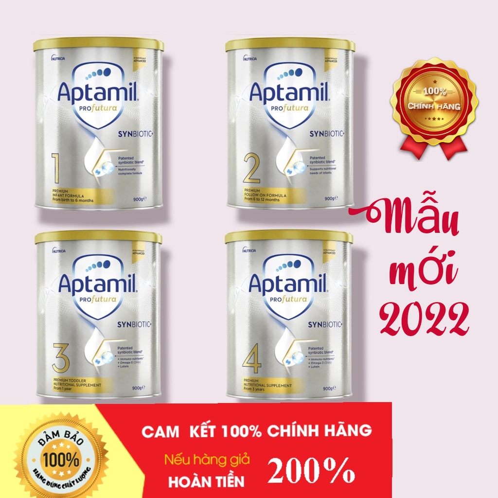 Sữa APTAMIL ÚC 900gr đủ 4 số (Mẫu mới, date 2/2024) (Hàng chuẩn)