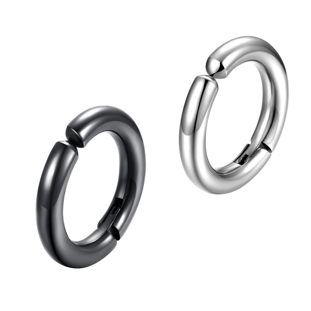 Khuyên tai kẹp tròn GIÁ 1 CHIẾC, khuyên mũi, môi không cần xỏ nam nữ unisex tròn Circle basic Bông tai Nam Nữ Maxshopdoc