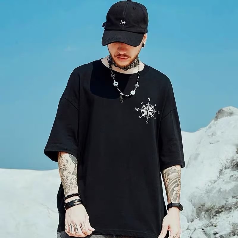 Áo Thun Tay Ngắn Dáng Rộng In Họa Tiết Hoạt Hình Phong Cách Hip Hop Đường Phố Hàn Quốc Thời Trang Cho Nam Và Nữ M-8XL