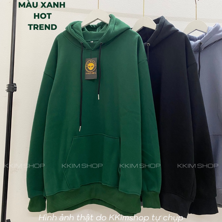 [ảnh + clip thật] Áo HOODIE Nỉ Bông Trơn Basic Form rộng oversize Nam Nữ, Áo khoác nỉ Trơn unisex Nam nữ KKIMSHOP