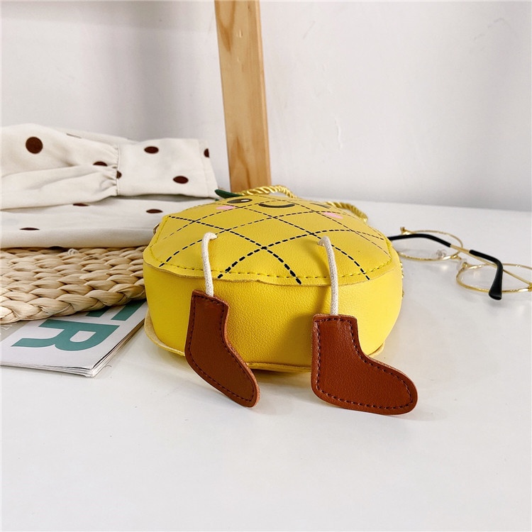 Túi Đeo Chéo mini Họa Tiết Hoạt Hình Trái Dứa Thời Trang 2022 Cho Bé Gái