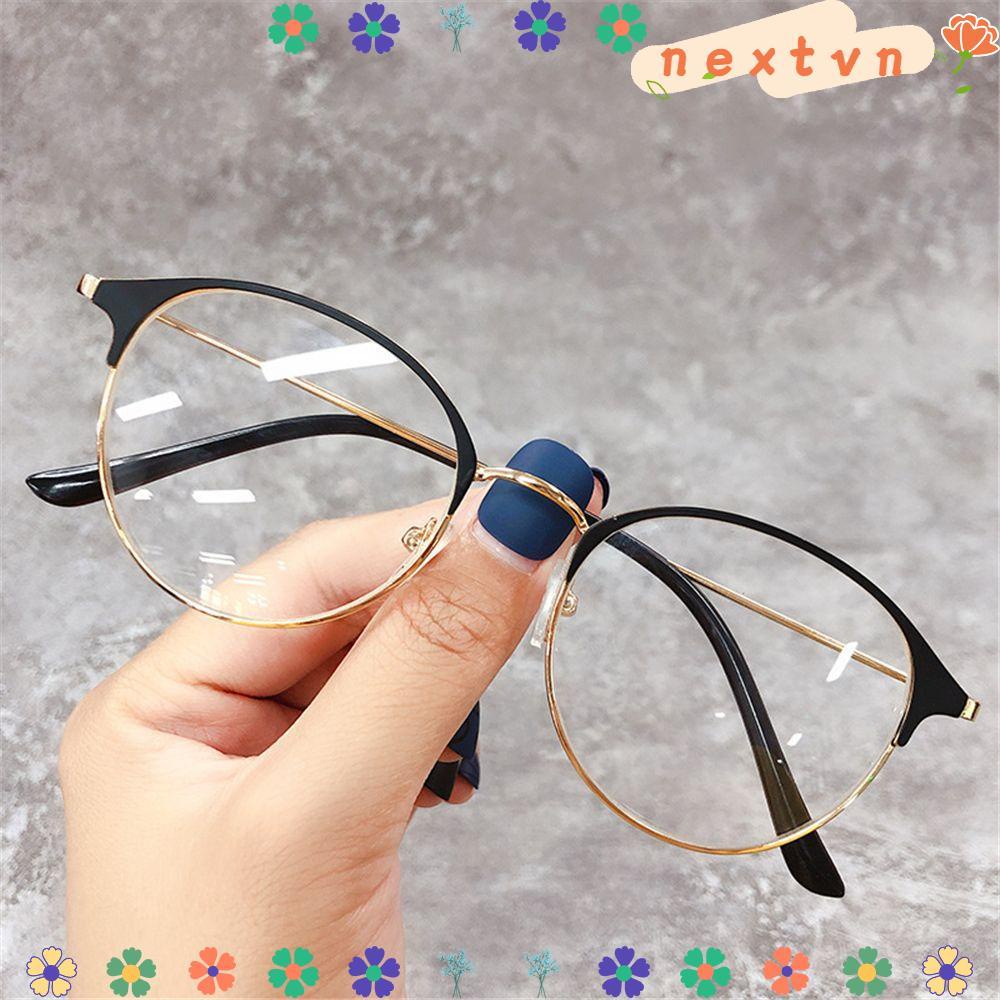 Kính cận gọng tròn bằng kim loại siêu nhẹ -1.0~-4.0 kiểu dáng thời trang cho nam và nữ