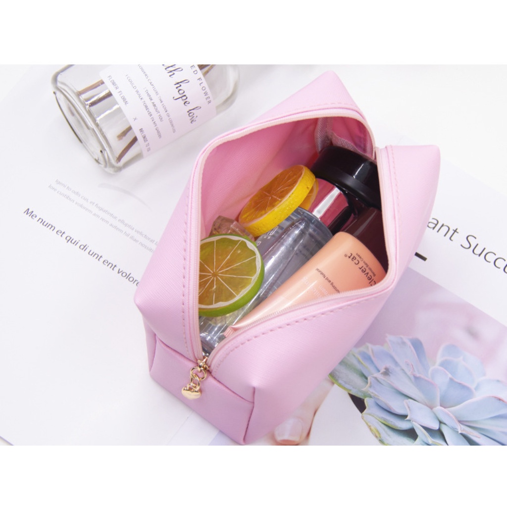 Túi Da PU Đựng Mỹ Phẩm Chống Thấm Nước Tiện Dụng Khi Đi Du Lịch