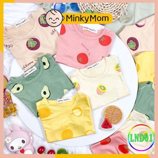 [LND01] Bộ Cộc Tay, Quần Dài Thun Lạnh MINKY MOM CÓ SIZE ĐẠI In Hình Trái Cây Mềm Mịn Thoáng Mát, Hàng Chuẩn Đẹp Cho Bé