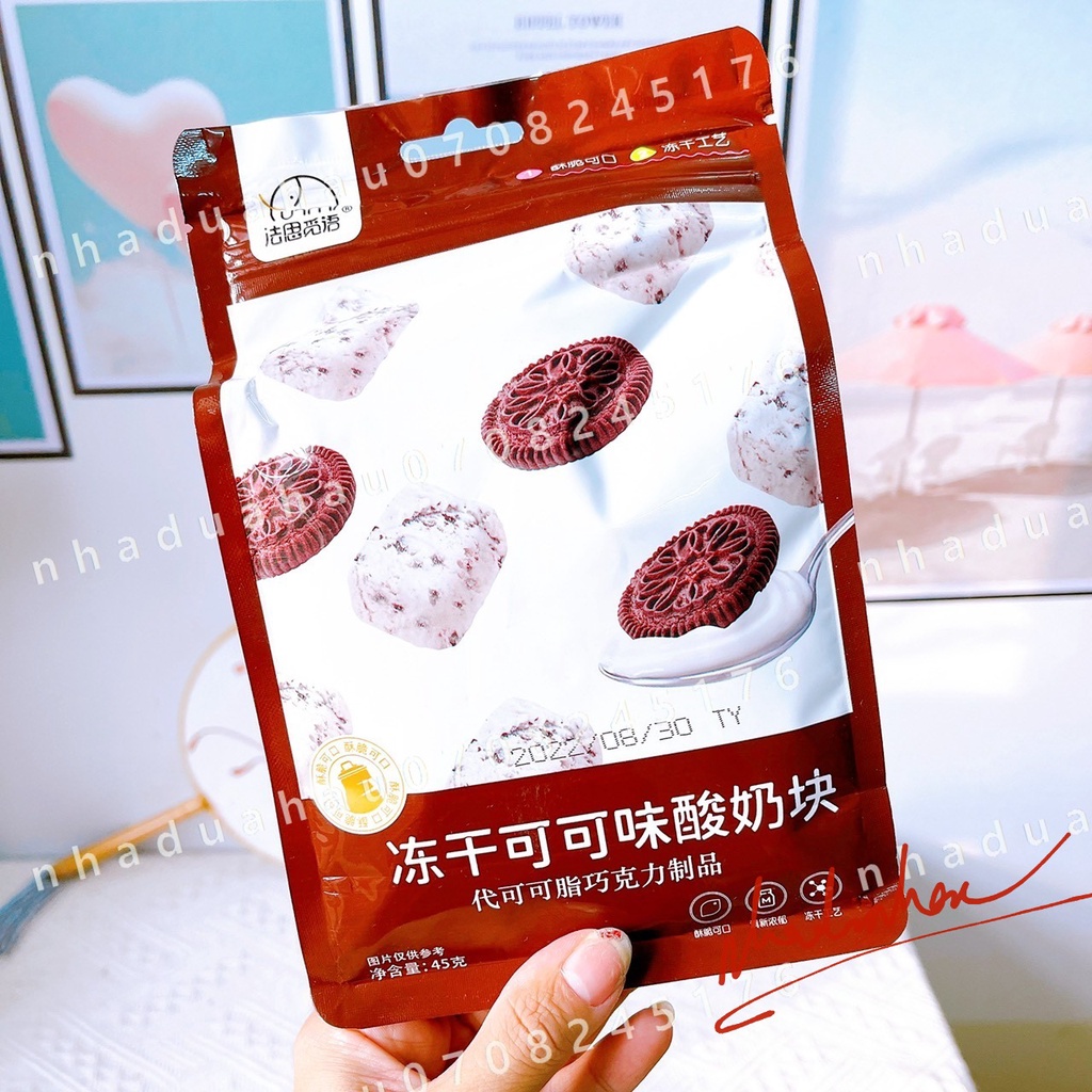 HOT-Một gói sữa chua khô phomai vị trái cây mix đủ vị Firm Hongkong gói 45gam