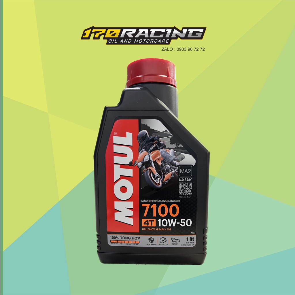 Dầu Nhớt Xe Máy 4 Thì MOTUL 7100 4T 10W50 CHUYÊN DÙNG CHO ĐƯỜNG PHỐ , ĐƯỜNG TRƯỜNG , ĐƯỜNG PHƯỢT Dung Tích 1000ML
