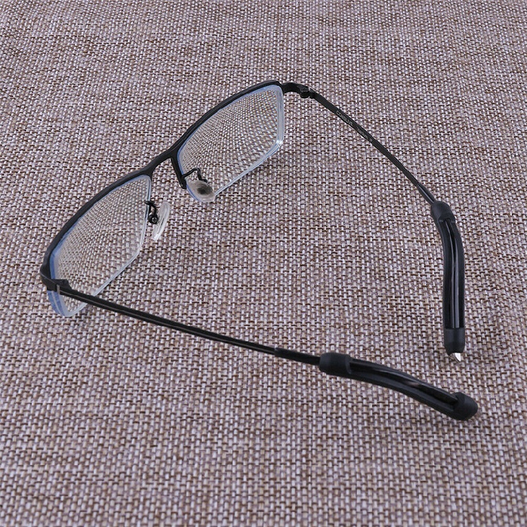 Crazyi 2 pairs of silicone non-slip glasses measuring glasses tips handles hooks holders