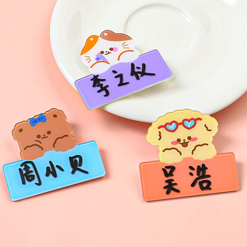 Huy Hiệu Cài Áo Bằng Acrylic In Họa Tiết Hoạt Hình Dễ Thương Dùng Làm Quà Tặng Cho Bé