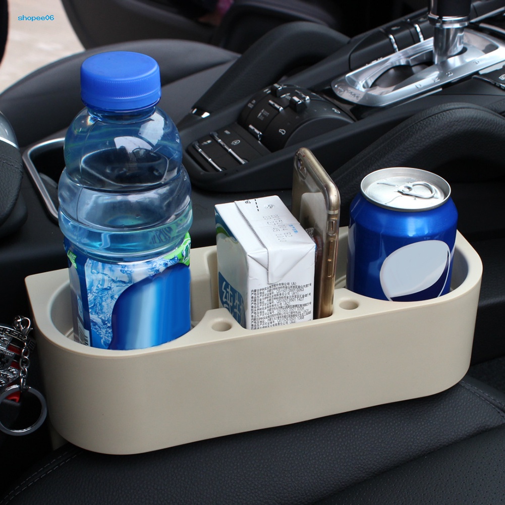Giá Đỡ Bình Nước 2 Ngăn Gắn Khe Hở Ghế Ngồi Xe Hơi