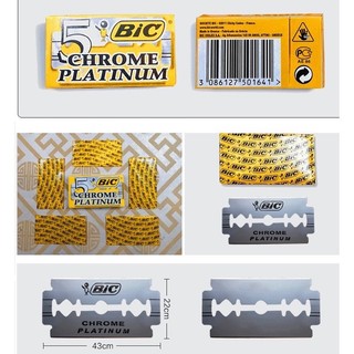 ( Hộp 100 lưỡi - 20x5 ) Lưỡi dao lam BiC Platinium - Hàng chính hãng