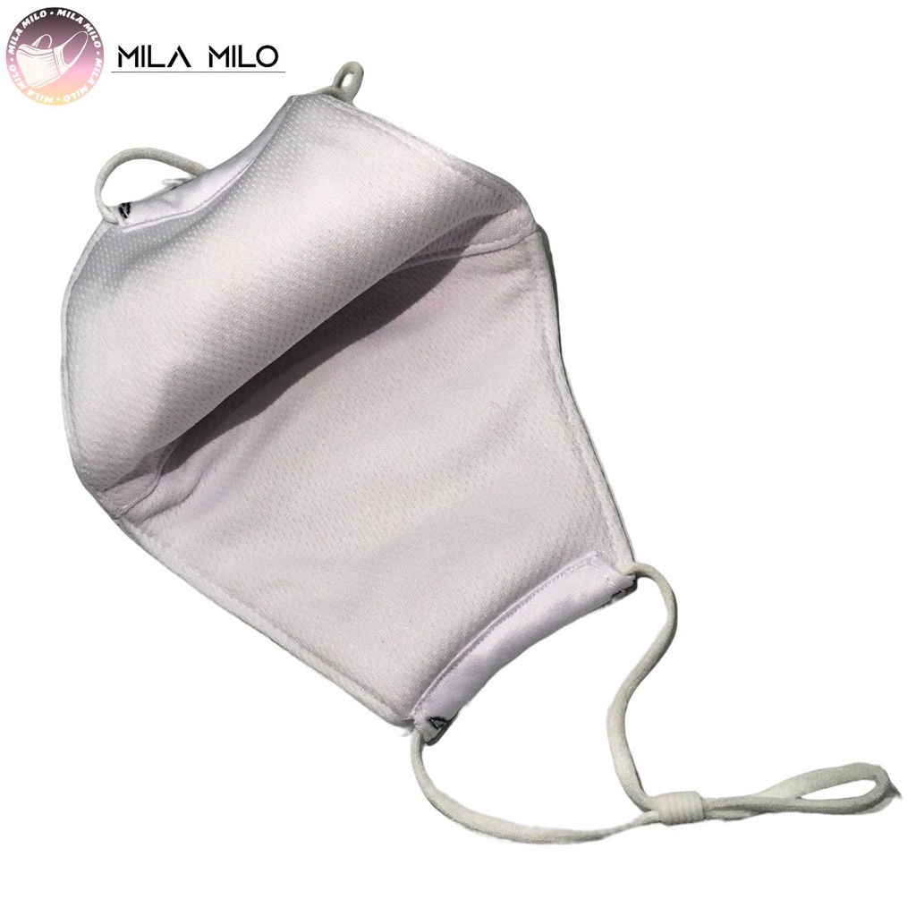 Khẩu trang vải kháng khuẩn 3 lớp size người lớn cao cấp - Khẩu trang thời trang kèm dây rút