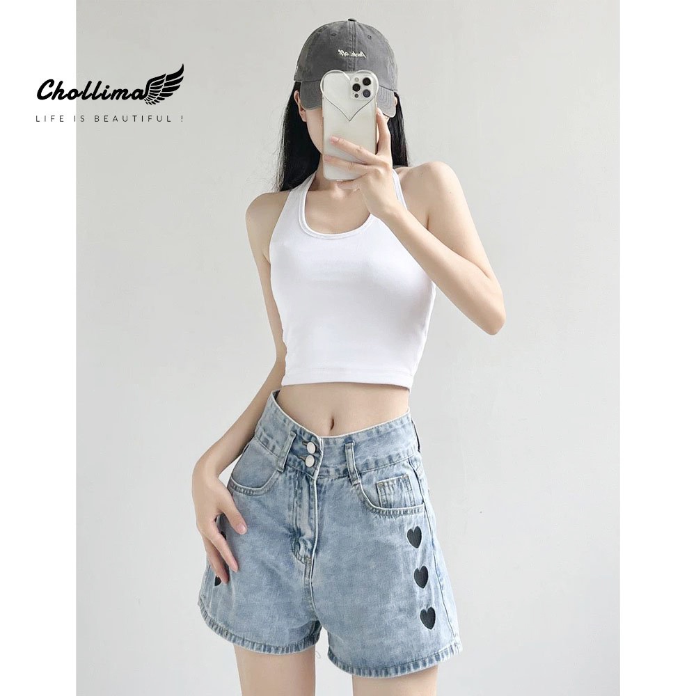 Áo thun croptop Chollima ba lỗ hở vai chất vãi dày dặn co giãn 4 chiều AT456