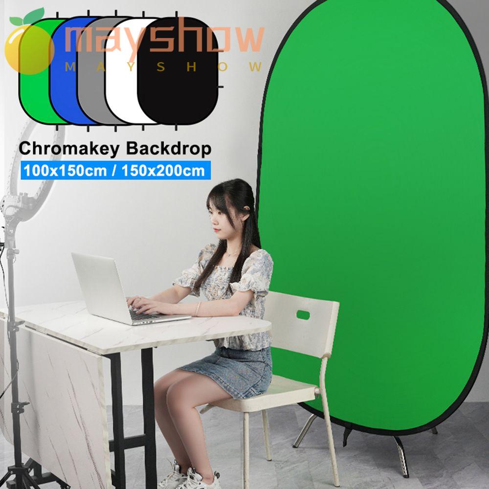 Phông Nền Chụp Ảnh Bằng Vải Màu Xanh Lá / Xanh Dương Có Thể Gấp Gọn Tiện Dụng