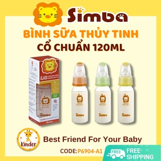 Bình sữa simba ổ chuẩn thủy tinh siêu nhẹ p6904 120ml