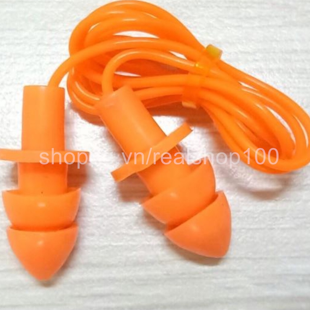 Nút bịt tai - nhét tai màu cam khi đi bơi hàng loại thường - Hình thật 100%