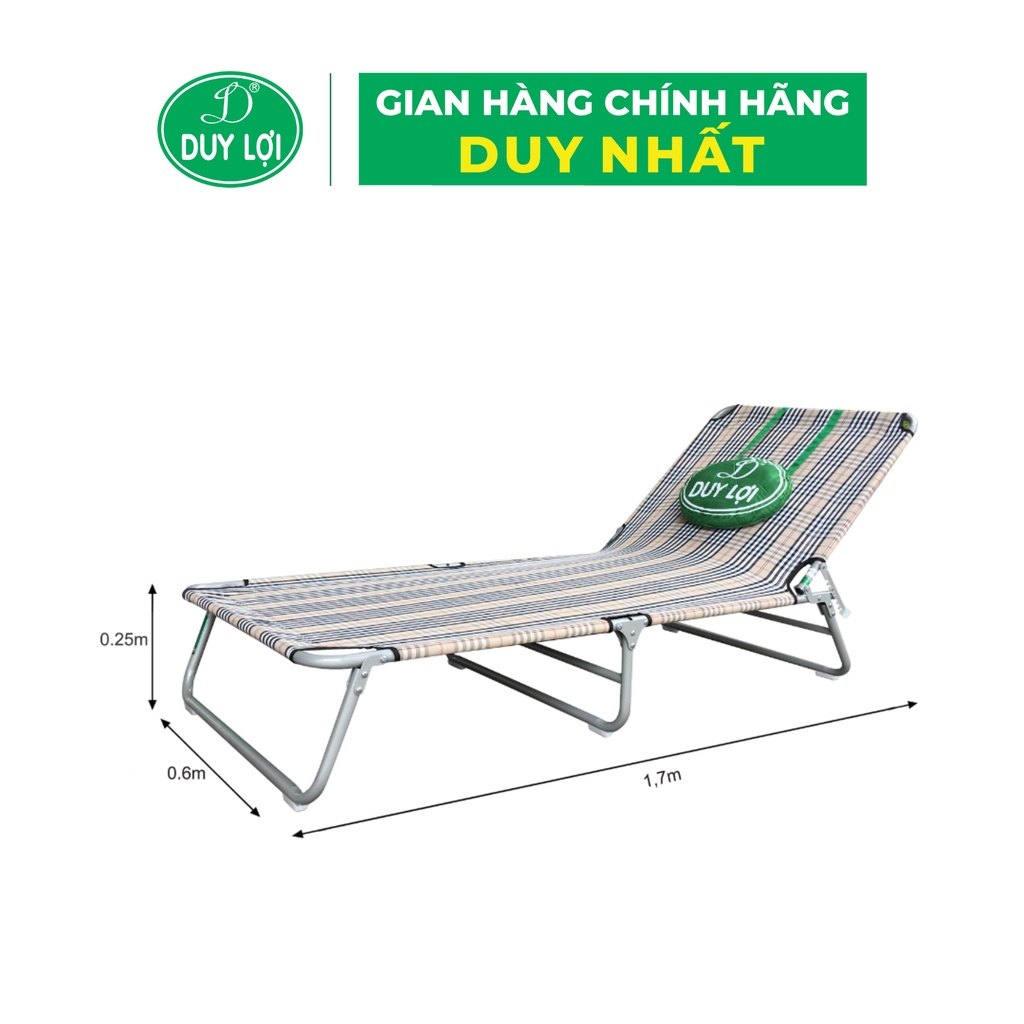 GIƯỜNG GHẾ XẾP THÉP DUY LỢI CỠ NHỎ (QUÀ TẶNG 10 MÓC ÁO)