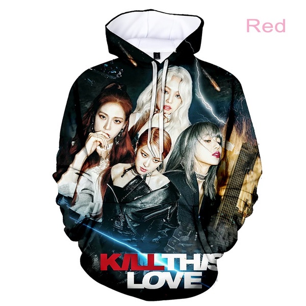 Áo Hoodie In Hình Nhóm Nhạc Blackpink 3D Thời Trang Thu Đông