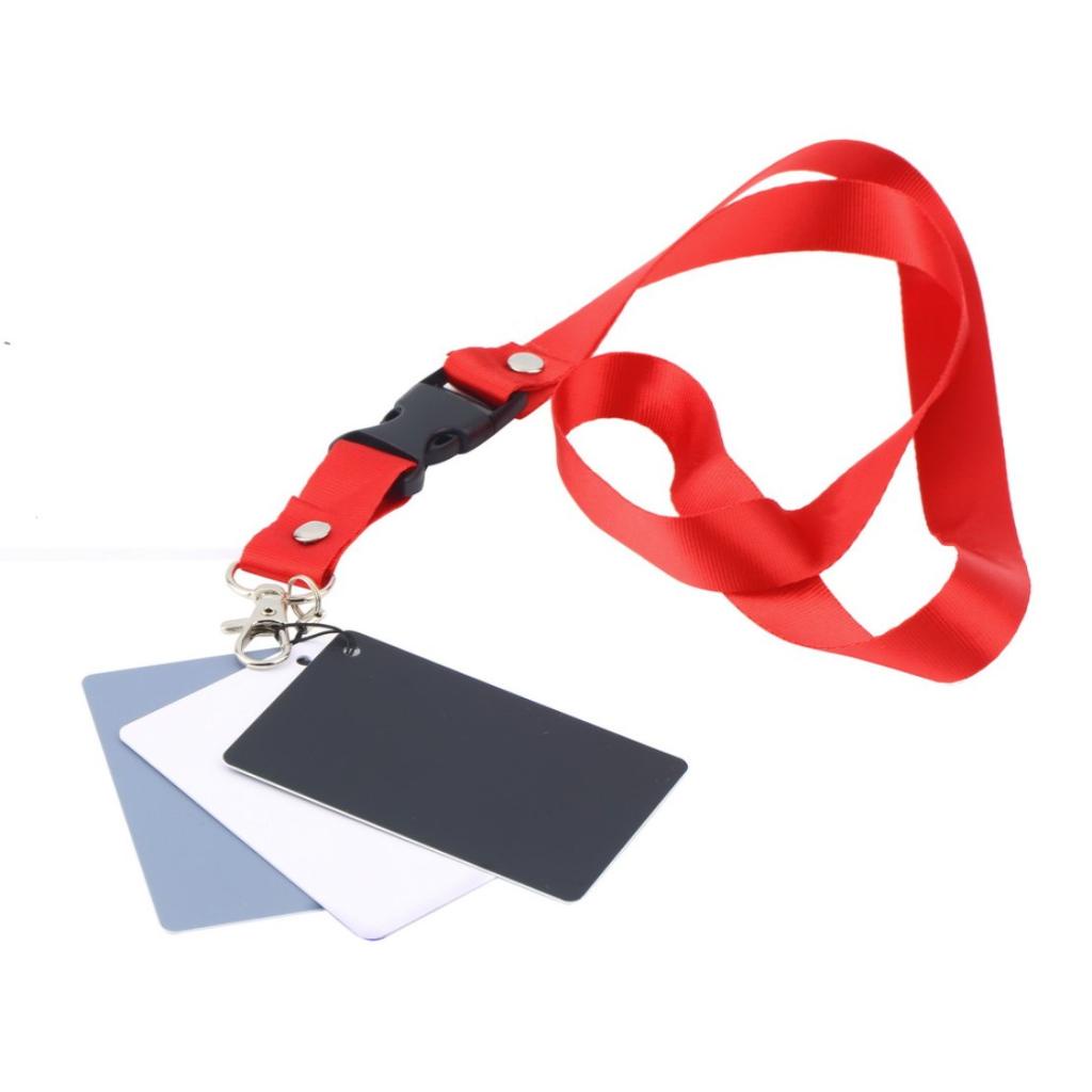 3 In 1 Digital White Black Grey Balance Cards Set 18% Gray Exposure Card1021