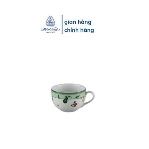 [GIÁ ƯU ĐÃI] Tách Sứ Cao Cấp Minh Long 0.25 L + dĩa lót 15 cm - Came - Quả Ngọt