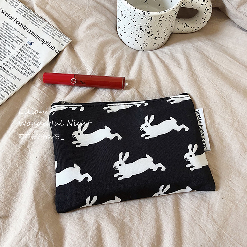 Túi Đựng Bút Chì In Hình Thỏ Pony Phong Cách Hàn Quốc Cho Học Sinh