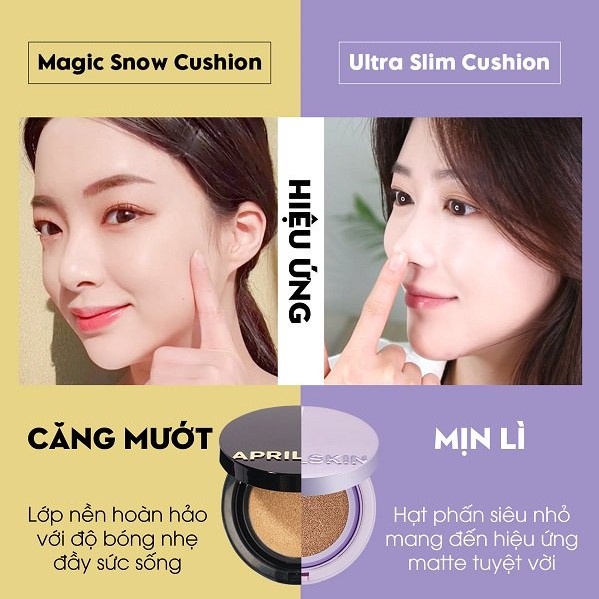 Phấn Nước April Skin Black Magic Snow Cushion Galaxy Edition (15g)