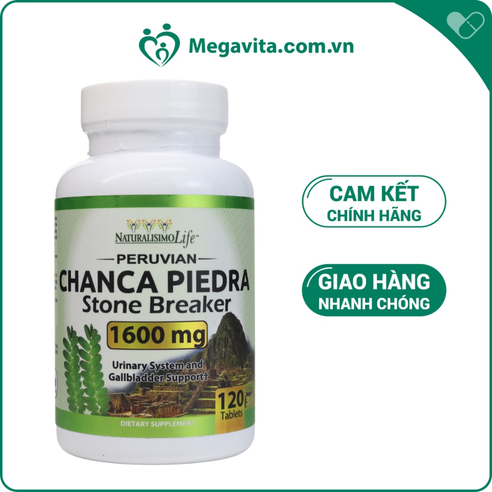 Viên Uống Hỗ Trợ Giảm Sỏi Thận Sỏi Túi Mật Chanca Piedra Stone Breaker 1600mg 120 Viên