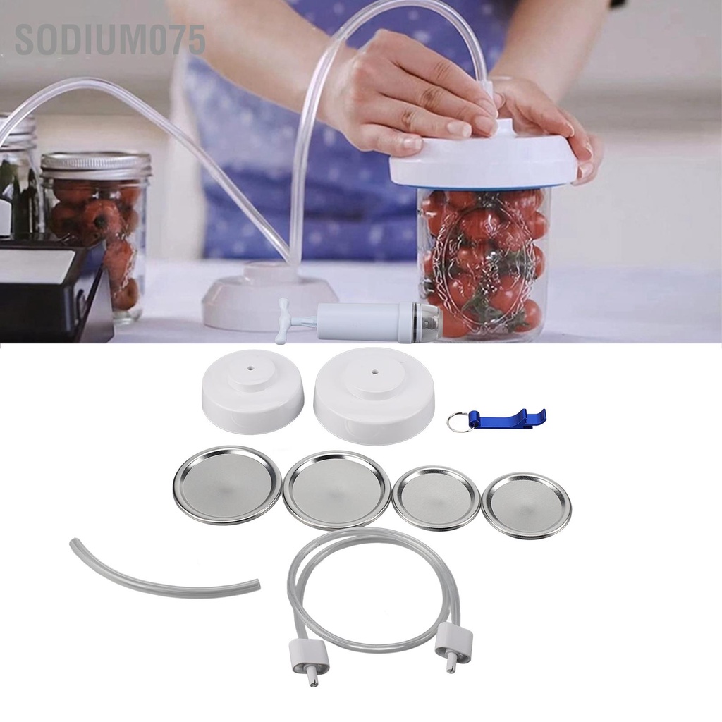 Sodium075 Bộ niêm phong lọ ABS Hướng dẫn sử dụng bảo quản thực phẩm Máy hút chân không mùi Mason Jar Sealer để độ tươi