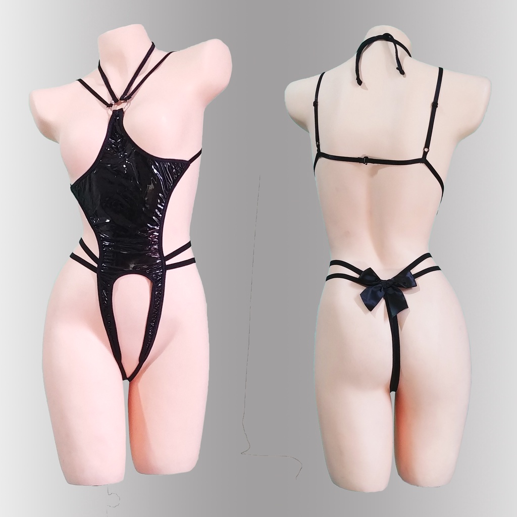 Đồ ngủ sexy da PU gợi cảm cho bạn nữ - Cosplay xuyên thấu táo bạo