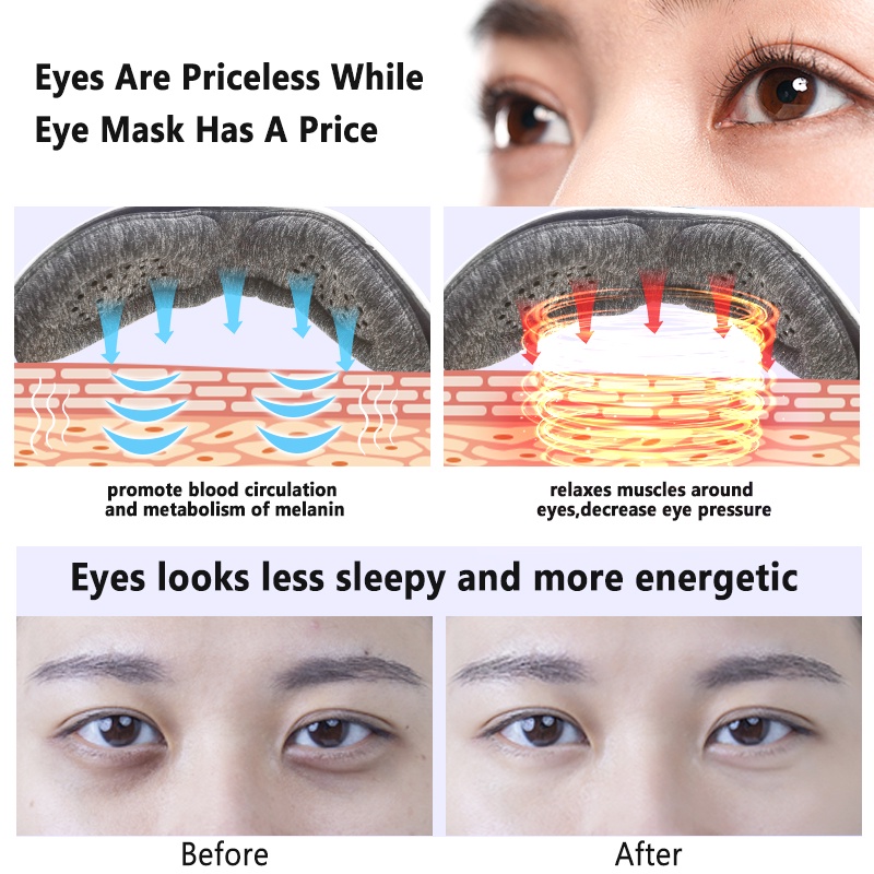 Máy Rung Mát Xa Mắt Mềm Mại Giúp Giảm Mệt Mỏi Và Quầng Thâm